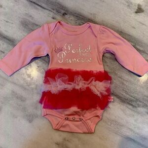 Ruffle Butts Baby Girl Perfect Little Princess Tutu Bodysuit NWOT Size 3-6 Month